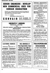 Convair employment ad
