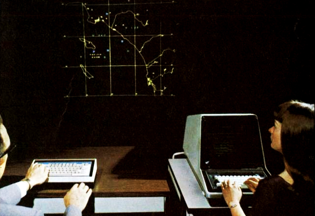 DatagraphiX 2220 Charactron based projection display, circa 1970