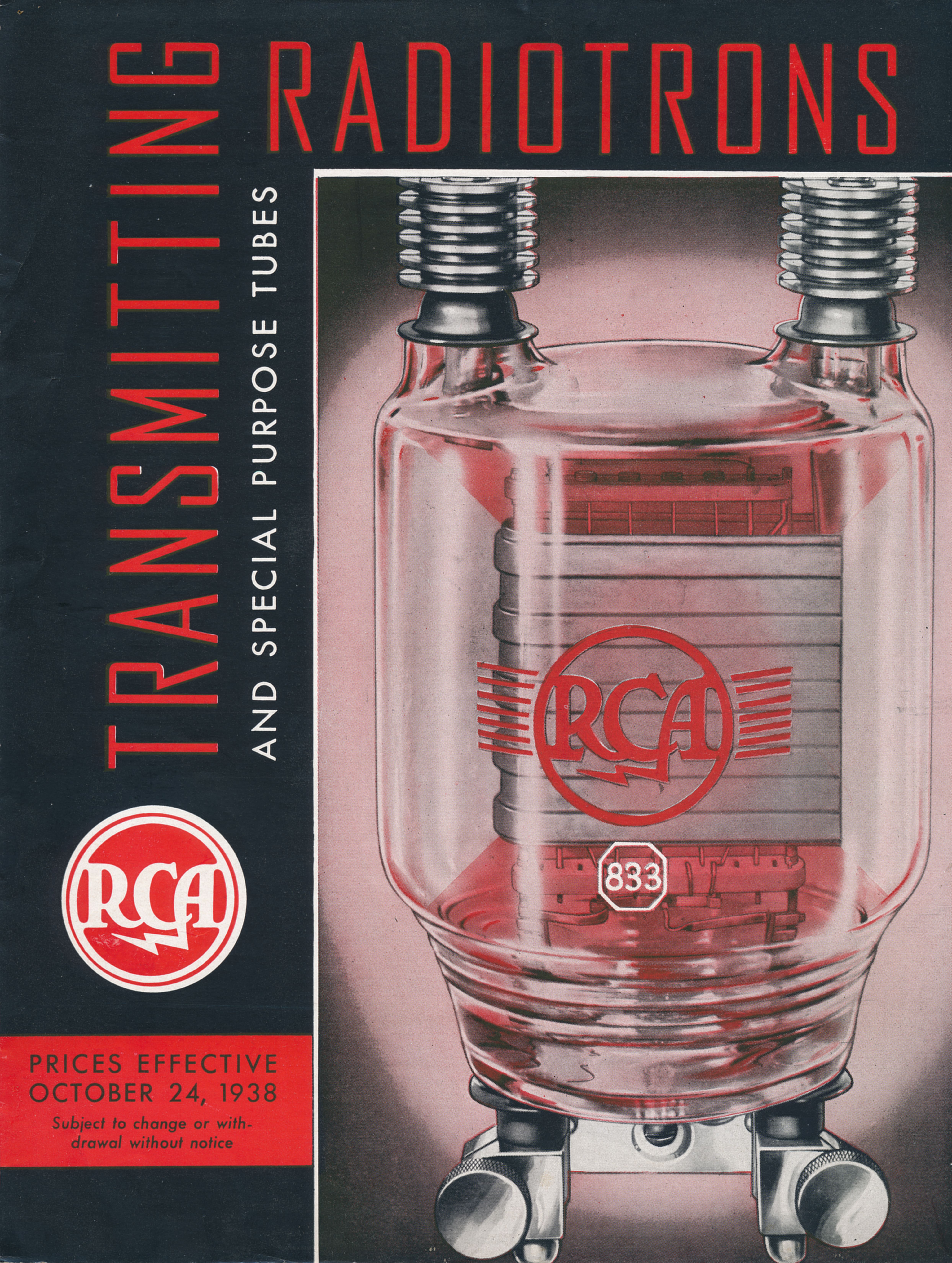 Cover RCA Transmitting Radiotrons and Special Purpose Tube Brochure RCA-3748