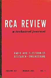 Cover of RCA Review, Vol XII, No. 1, March 1951