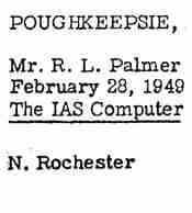 First page of 1949 memorandum