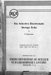Cover of RCA Review, Vol XII, No. 1, March 1951
-- reprint.  Initials of Keith Uncapher are in lower right corner.